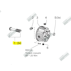 6.005.0032 - KIT 30 - PISTON ET RESSORT POUR NETTOYEUR LAVOR