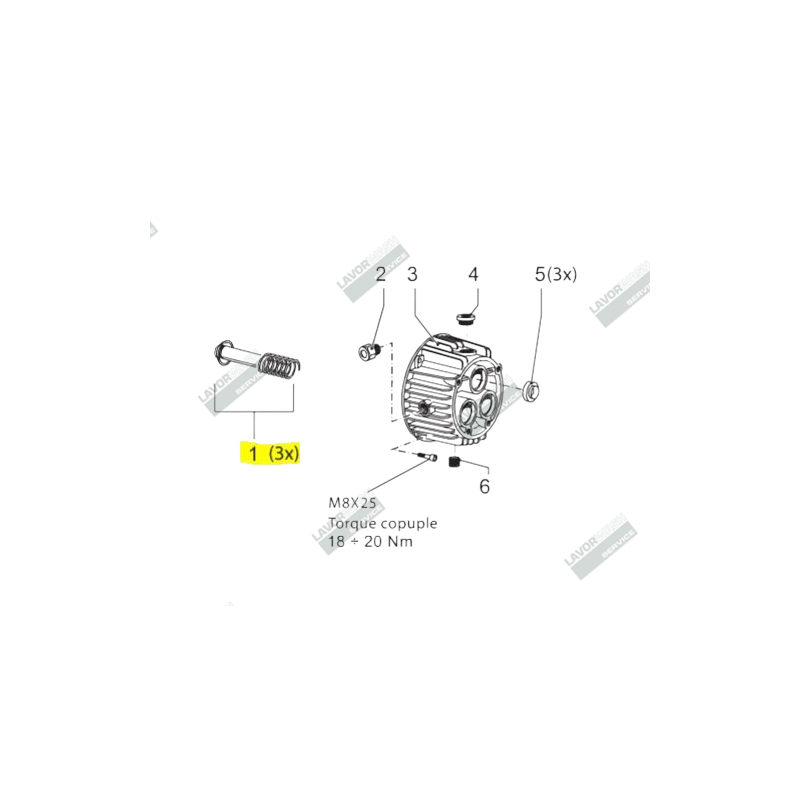 6.005.0032 - KIT 30 - PISTON ET RESSORT POUR NETTOYEUR LAVOR